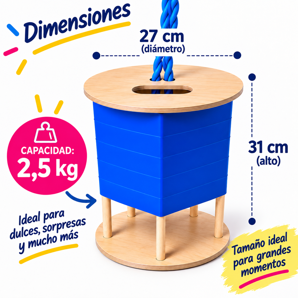 FREE SPIN (ideal para festejos de 20 niños) - Sin decoración - Reutilizable - Diferentes colores